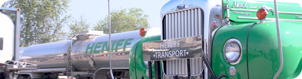 Heniff Truck Cab Front view of the semi-truck cab